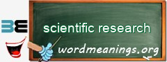 WordMeaning blackboard for scientific research
